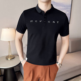 夏季男士休闲短袖polo衫潮流修身翻领半袖t恤白色C60024-P58，男装T恤，电商C308
