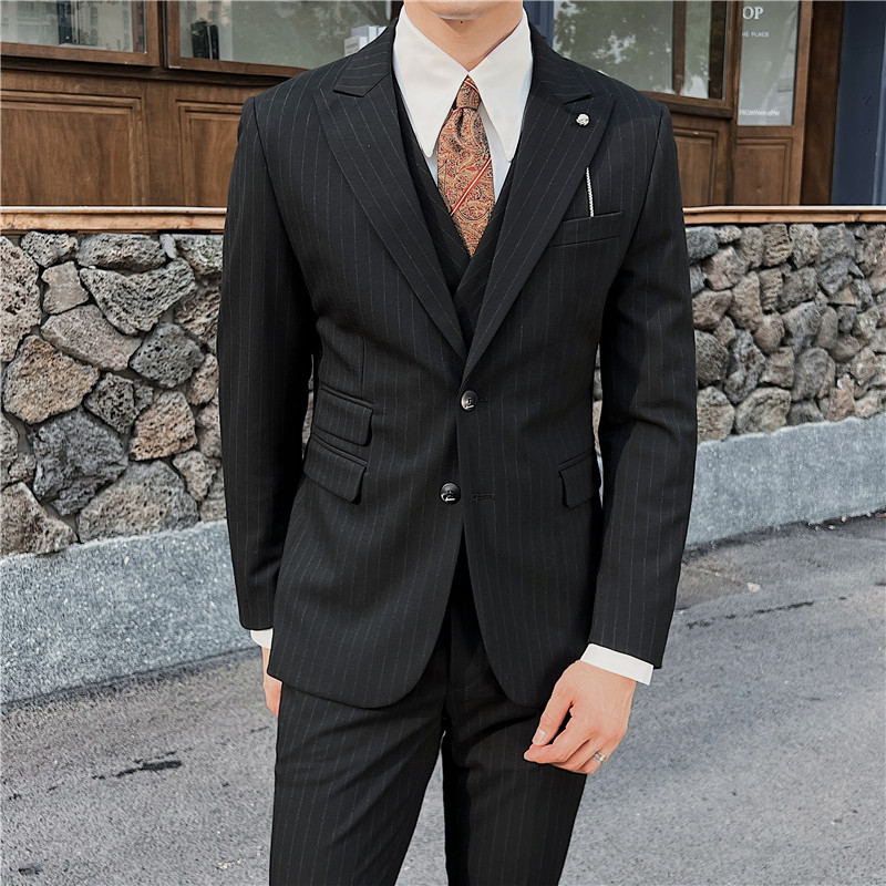 英伦修身男士二粒扣格子西服新郎伴郎礼服外套X919-P155，男装西服，电商C308