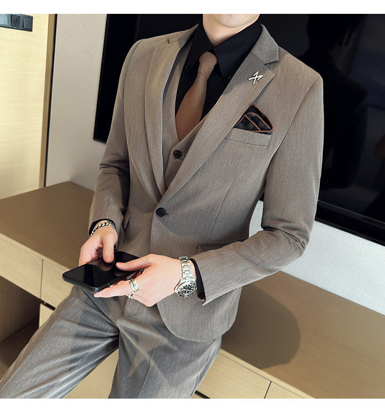 春夏款英伦韩版修身男士商务休闲纯色西服外套X900-P135，男装西服，电商C308