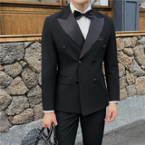 新郎西服套装婚礼伴郎服塔士多礼服男士高级感西装SJT916-P265，男装西服套装，电商C308