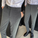 高质量男性西裤时尚免烫西裤韩版修身男士小脚裤长裤K24-P75，男装西裤，电商C308