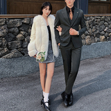 英伦修身男士二粒扣纯色西服三件套新郎伴郎礼服套装SJT921-P290，男装西服，电商C308