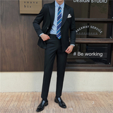 新款潮流简约气质英伦风时尚轻奢修身纯色西服套装LJT911-P220，男装西服套装，电商C308