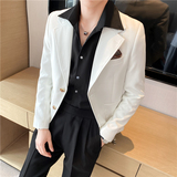 休闲小西服外套男高级感春夏季韩版修身英伦痞帅单西装X01-P155，男装西服套装，电商C308