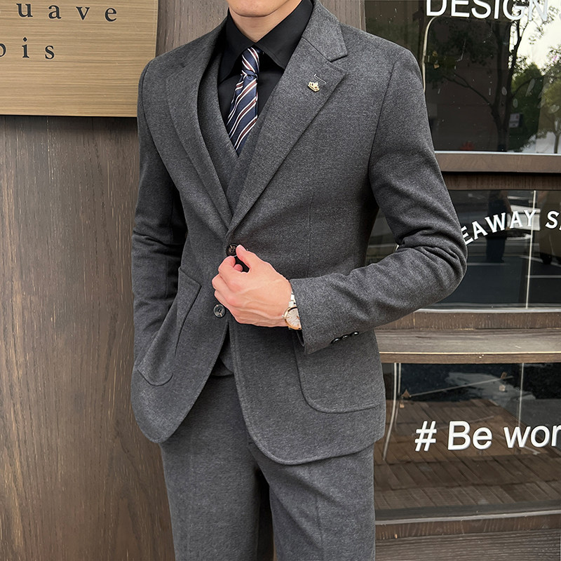 秋冬高级感星空呢面料西服男士英伦二粒扣西装外套X927-P135,男装西服,电商C308
