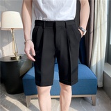 夏季薄款纯色短裤男士坠感免烫五分西裤青年冰凉休闲短裤K04-P65，男装牛仔裤，电商C308