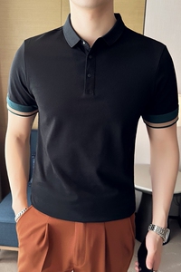 夏季 男士休闲polo衫t恤 潮流修身翻领半袖polo衫白色C60025-P58图片
