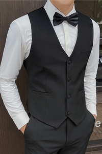 新郎婚礼伴郎服马甲塔士多礼服男士高级感马甲MJ914-P60图片