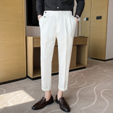 夏季薄款纯色九分裤男士坠感免烫西裤青年冰凉休闲裤K10-P70，男装西裤，电商C308