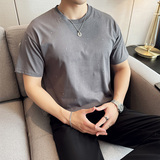英伦风痞帅圆领满天星短袖T恤夏季男装半袖休闲体恤T90-特P35，男装T恤，电商C308