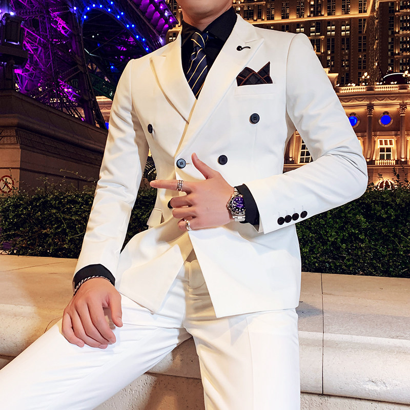 英伦韩版修身男士西服三件套装TZ135-P265,男装西服,电商C308