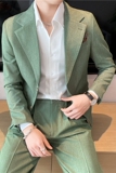 痞帅高级感纯色休闲二粒扣西服英伦时尚九分西裤套装TZ05-P225，男装西服，电商C308