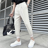 春夏轻熟风宽松时尚休闲裤韩版纯色小脚九分西裤K19-P65，男装西裤，电商C308