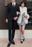 英伦修身男士二粒扣纯色西服三件套新郎伴郎礼服套装SJT921-P290，男装西服，电商C308