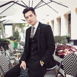 20秋冬新款韩风修身条纹男士西服三件套装TZ140-P285，男装西服，电商C308