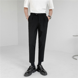 21春夏轻熟风时尚休闲裤韩版纯色小脚九分西裤K20-P65，男装西裤，电商C308