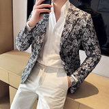 英伦韩版修身男士商务休闲刺绣花式西服男外套X932-P155，男装西服，电商C308