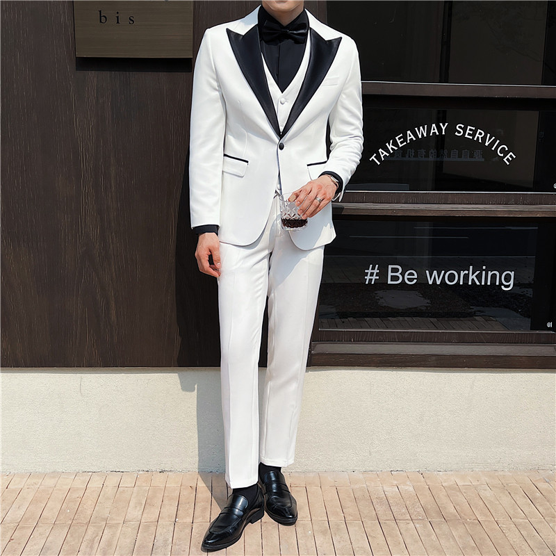 新郎西服套装婚礼伴郎服塔士多礼服男士高级感西装SJT914-P265,男装西服套装,电商C308