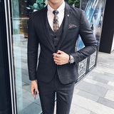秋冬装韩版修身条纹面料男士休闲一粒扣小西装X85-P150，男装西服套装，电商C308