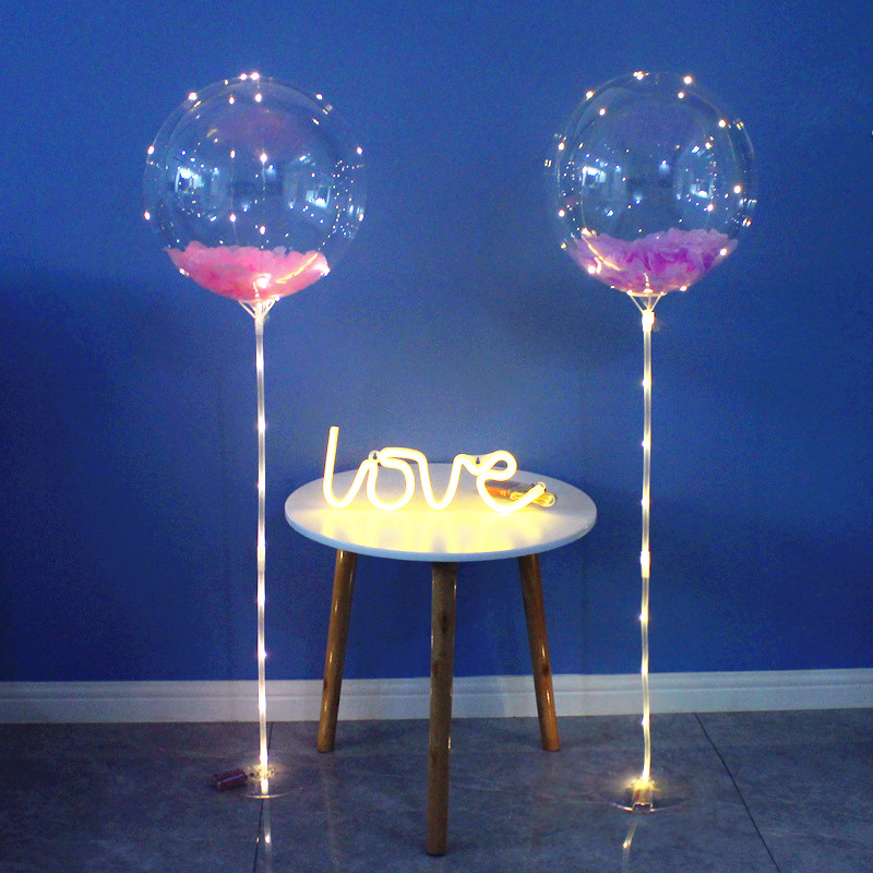 网红发光波波球气球立柱年会生日场景布置结婚房装饰惊喜创意浪漫