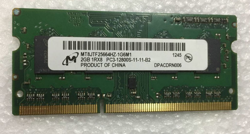 镁光 DDR3 1600 2G 1R*8 PC3-12800S 笔记本内存