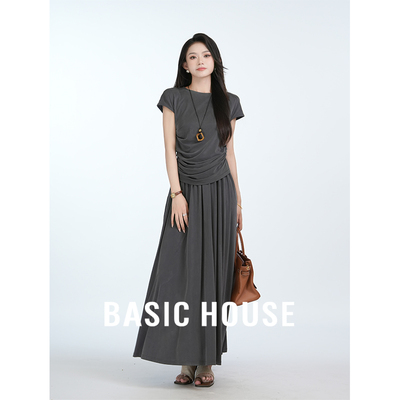 百家好2026夏高级感T恤半裙套装