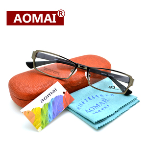 AOMAL品牌超轻钛合金眼镜框 男近视镜老花镜 潮流配镜全框2743