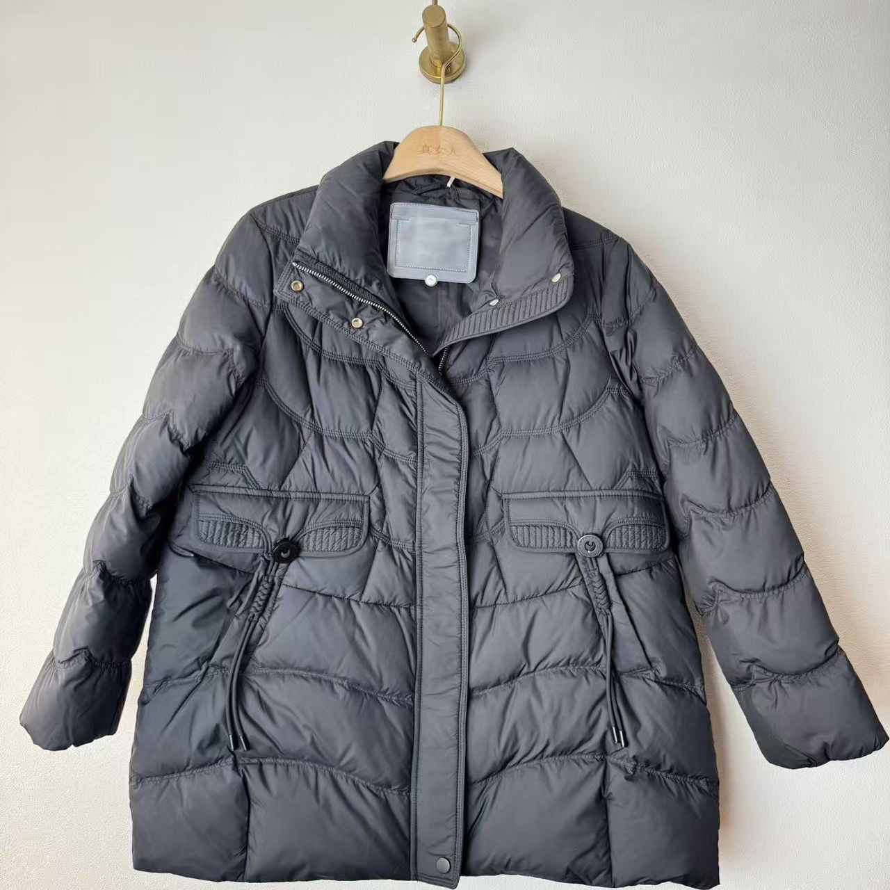 爱蔓斯SXY059正品中长款加厚休闲保暖白鸭绒妈妈装羽绒服冬季外套