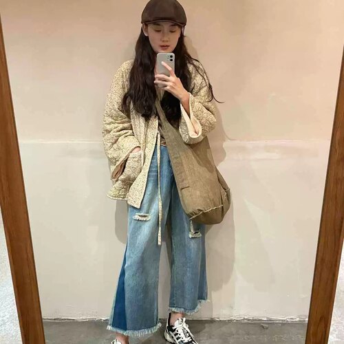 脏染卡其色大容量小众单肩斜挎包