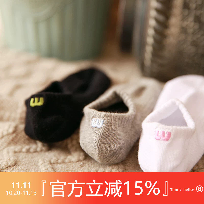 日韩春夏季低帮浅口纯棉吸汗男女短袜子纯色运动ins全棉情侣船袜