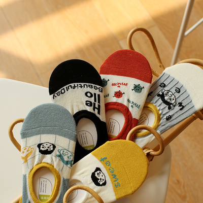 夏季薄款卡通可爱浅口船袜女