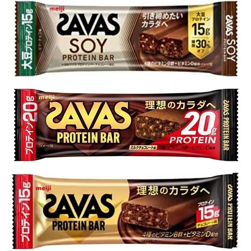 日本进口 Meiji / 明治 SAVAS 系列蛋白能量棒巧克力味高端臻选