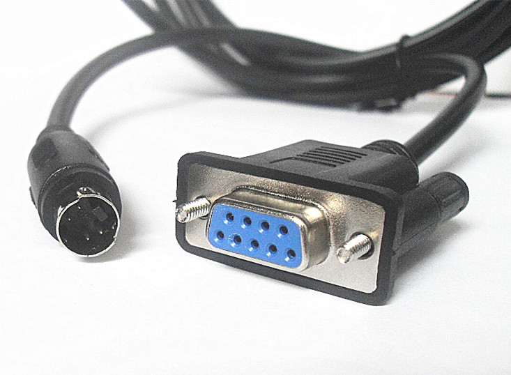 FBS通迅线 触摸屏线 连接线 触摸屏与PLC通迅连接线9孔母圆口4针