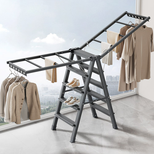 沃瑞玛铝合金两用折叠晾衣架