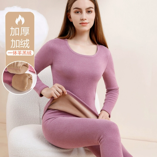 Бархатное удерживающее тепло нижнее белье, утепленный комплект, хлопковое термобелье, зимний свитер, увеличенная толщина