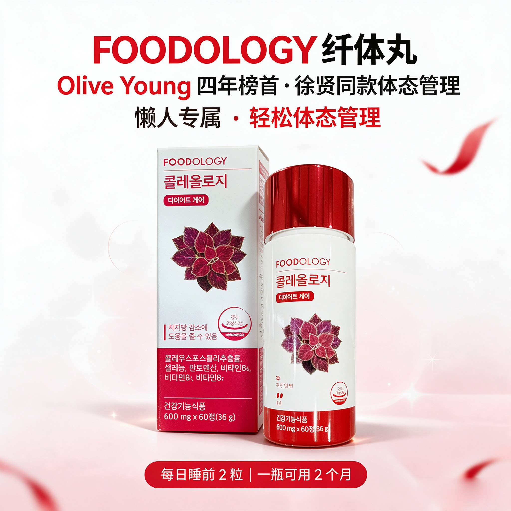 Olive Young年度榜单Foodology小红丸消食果冻纤体茶日常体态管理