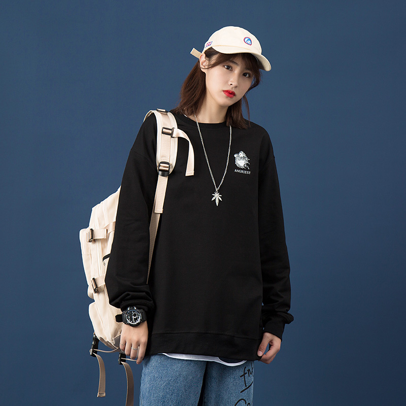 Unisex autumn new men's and women's round neck Pullover Sweater is loose in 2020