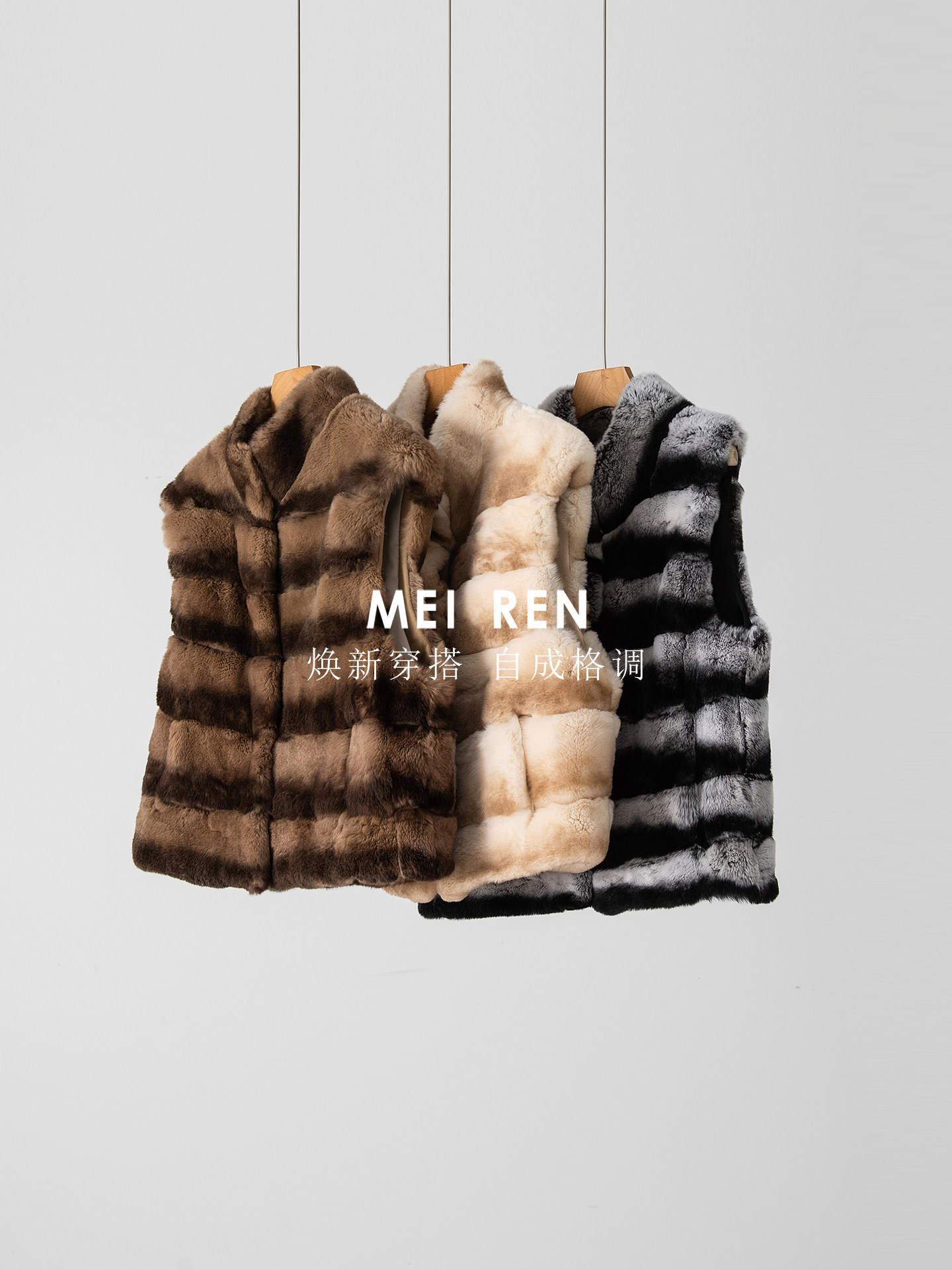 Free shipping KC [JIN Mouth Otter Rabbit Fur Vest] Totoro Color Luxury Warm Vest, Winter 26AH8669