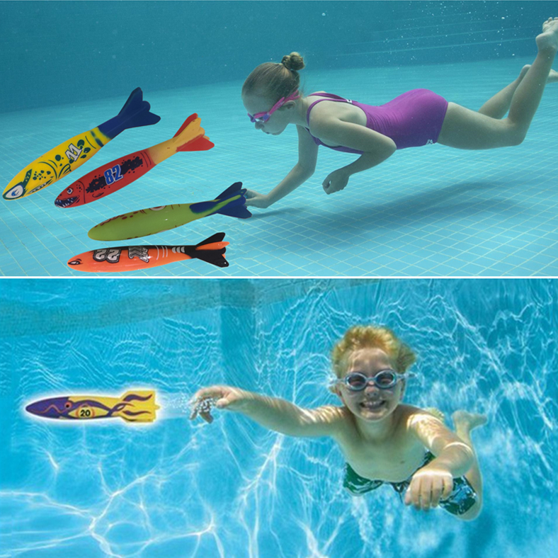 夏季儿童互动游泳馆潜水闭气训练教具小孩戏水池投掷水下鱼雷玩具 运动/瑜伽/健身/球迷用品 戏水玩具 原图主图