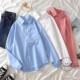韩版 白色长袖 衬衫 春秋新款 女宽松休闲外套衬衣职业ins长袖 上衣