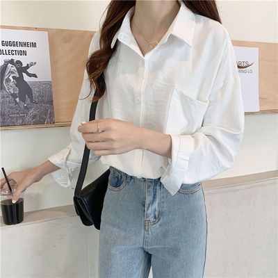 白色轻熟风复古盐系早春高品质女显瘦衬衫小众设计感法式职业衬衣