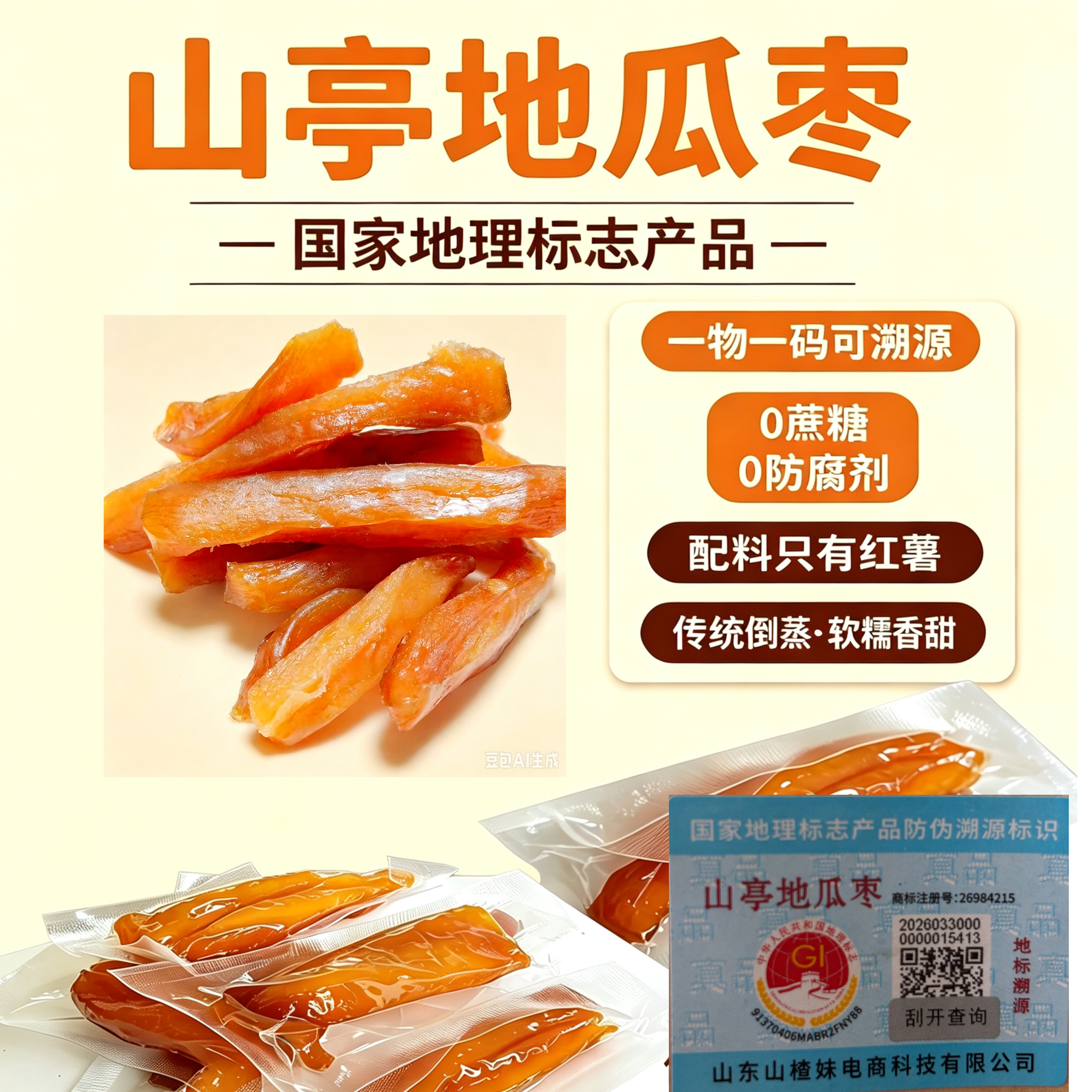 山楂妹无添加原味软糯香甜红薯干
