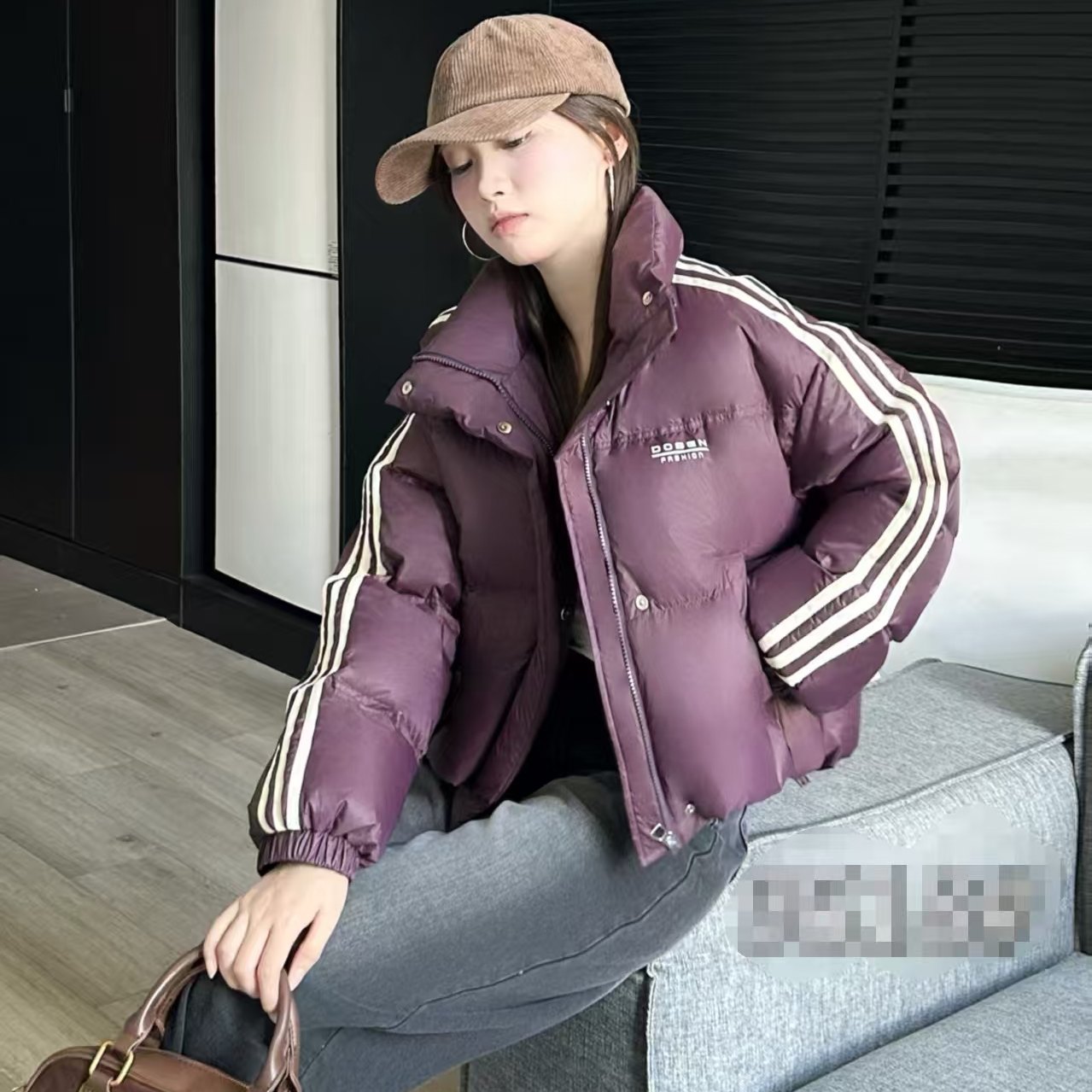 紫色小个子立领加厚面包羽丝羽绒服女短款2025冬新款韩版宽松外套,女装/女士精品,羽绒服,淘宝优惠券,粉丝福利购,淘宝优惠卷