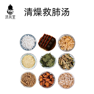 济风堂  清燥润肺汤《医门法律》经典方剂原材料 石膏阿胶胡麻仁