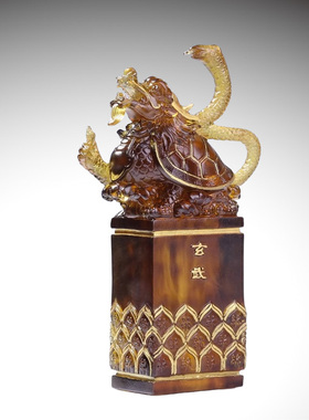 朱雀白虎客厅四大神兽摆件琉璃