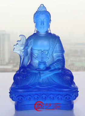 琉璃居家供奉风水镇宅招财药师佛