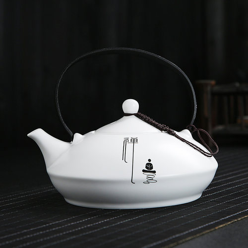 大号中式风禅意提梁过滤网茶壶