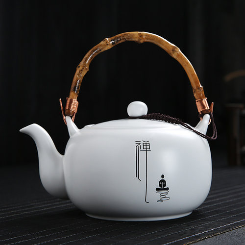 大号过滤网中式风禅意菩提泡茶壶