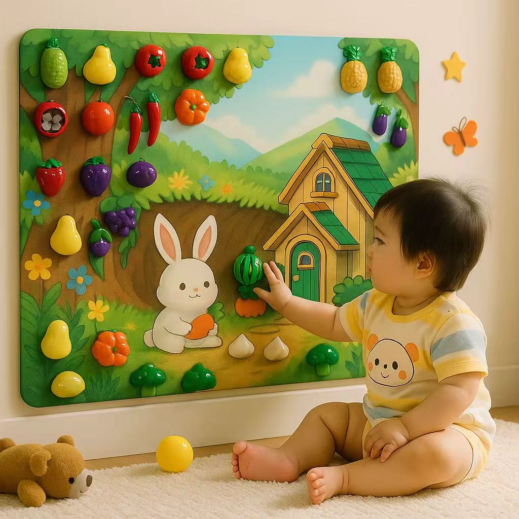 毛毡板水果切切乐婴儿围栏DIY