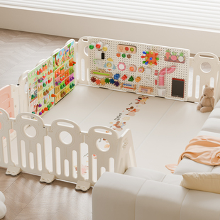 宝宝围栏蒙氏早教单面忙碌板儿童一两面婴儿安全防护栅栏客厅地上
